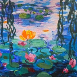 Art night: Monet - team painting: best team building activity idea