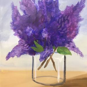 Art night: Lilacs in a jar, paint event with your team